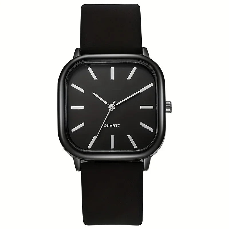 Simple Leather Watch Men Women Quartz Wristwatch Fashion Elegant