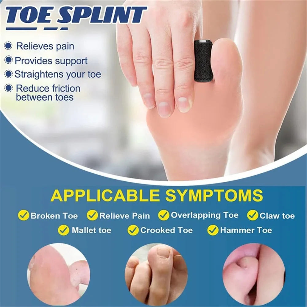Toe Splints for Straightening Toes Straightener Adjustable Toe Corrector Brace for Toe Injuries Fractures Sprains Foot Care Tool