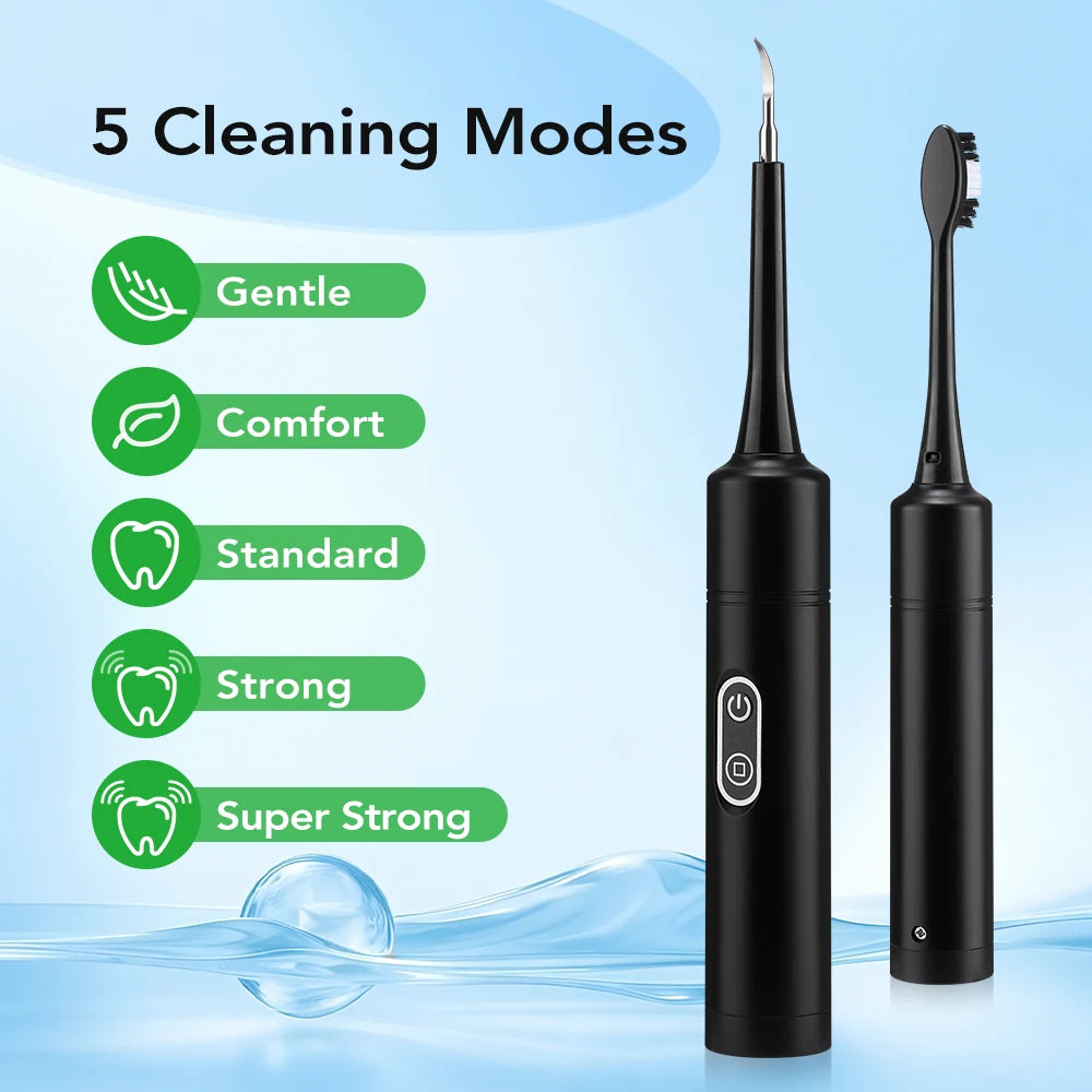 Electric Dental Scaler with Teeth Brush Head Calculus Tartar