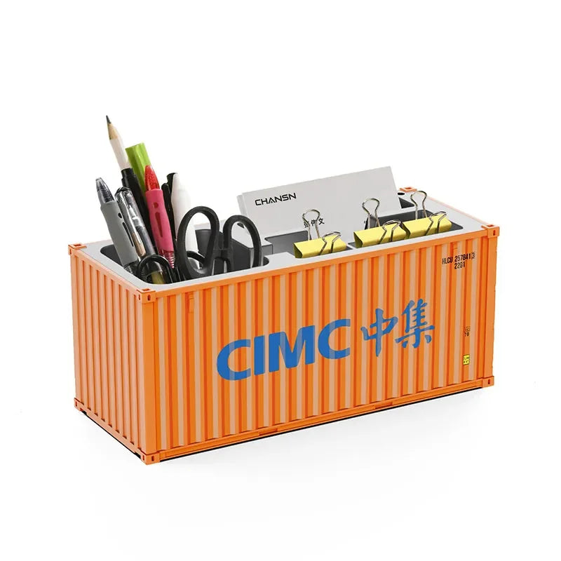 1/20 Scale Simulated Shipping Cargo Container Model Pen Holder Storage Box New Styles Plastic Storage Box Desktop Organizer