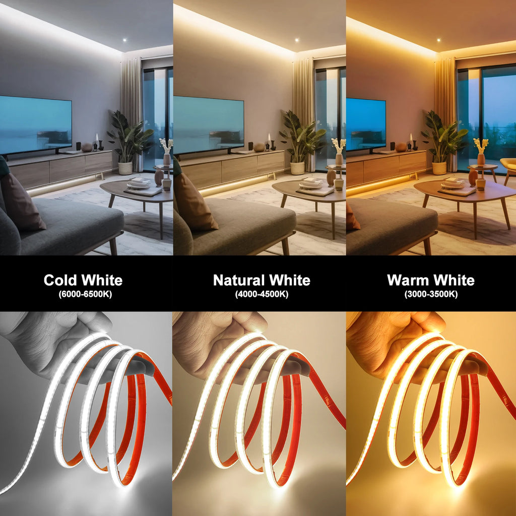 AC COB Strip Waterproof 10cm Cut Home Decor Flexible Ribbon Rope