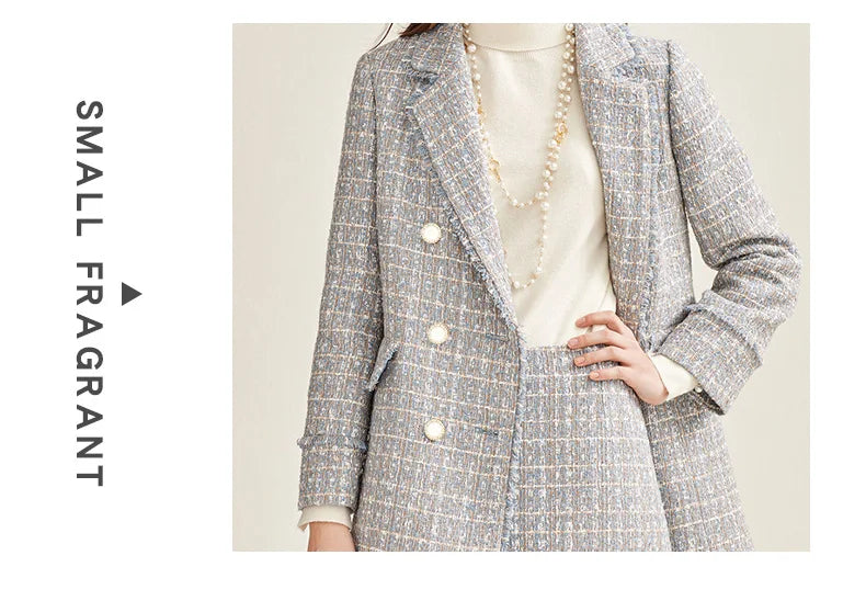 10PCS High-end buckle tweed coat suit suit pyjamas white black exquisite fashion decorative top coat button accessories