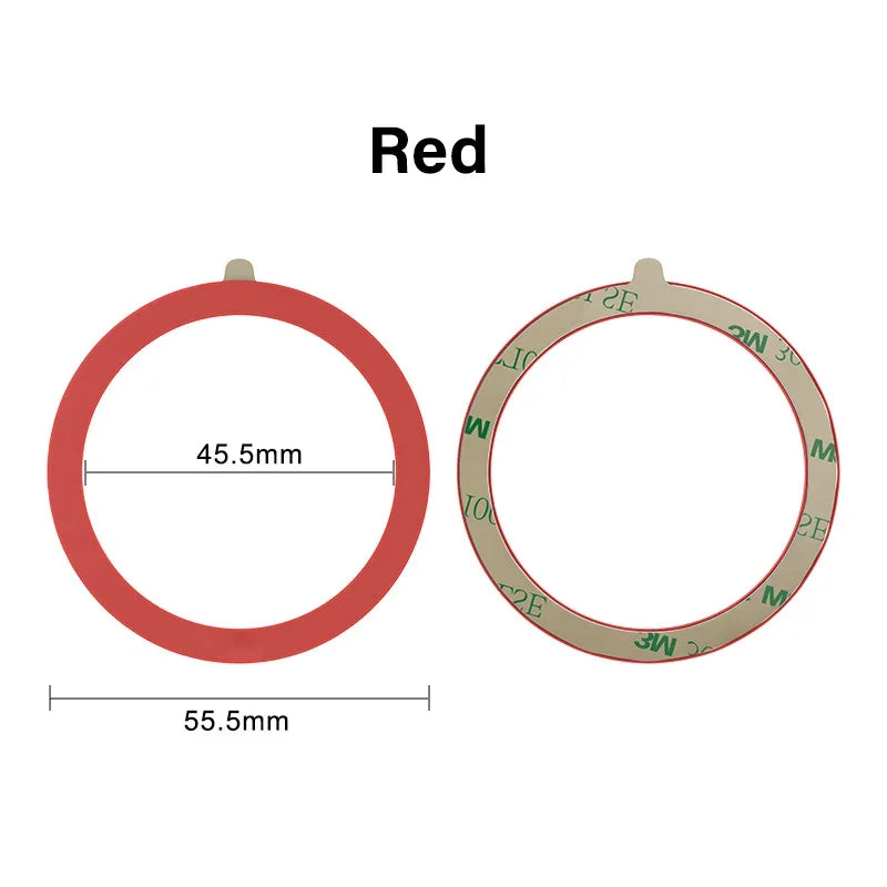 1PCS Magsafe Colourful Silicone Magnetic Metal Ring Universal Sticker Support Wireless Charger Magnetic Patch Sheet for IPhone