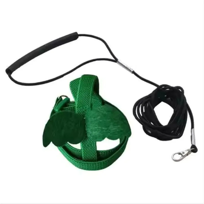 Adjustable Parrot Bird Harness Leash Set Anti-bite Training Harness Parrots Outdoor Flying Rope Cockatiel Small Birds Supplies
