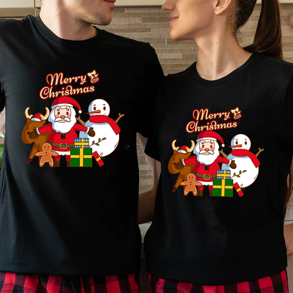 Merry Christmas Santa Claus Family T-Shirts Daddy Mommy and