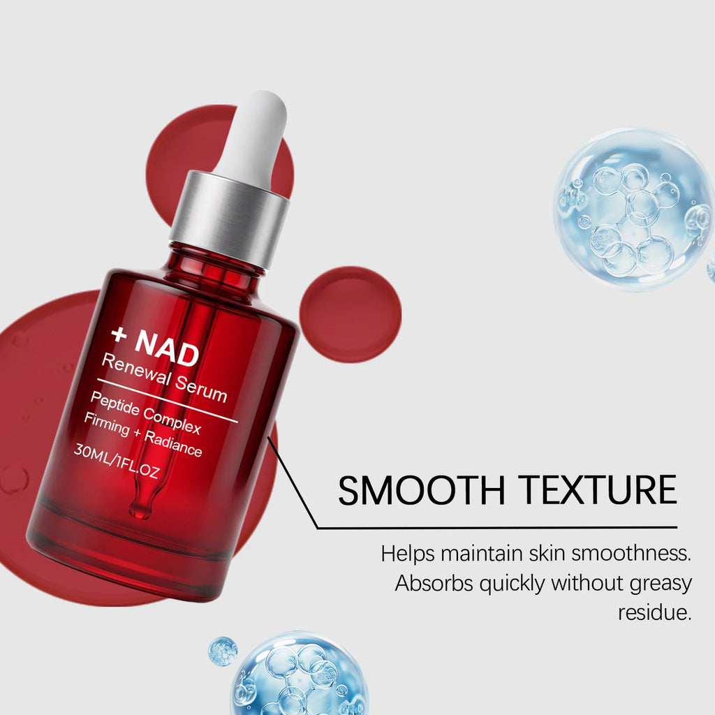 2Pcs  NAD+ Facial Firming&Reversing Serum for Face and Neck, Korean NAD Renewal Serum, Collagen Extract & Peptides Facial Serum, Anti-aging Reduces Wrinkles & Fine Lines, Looking Radiant Skin