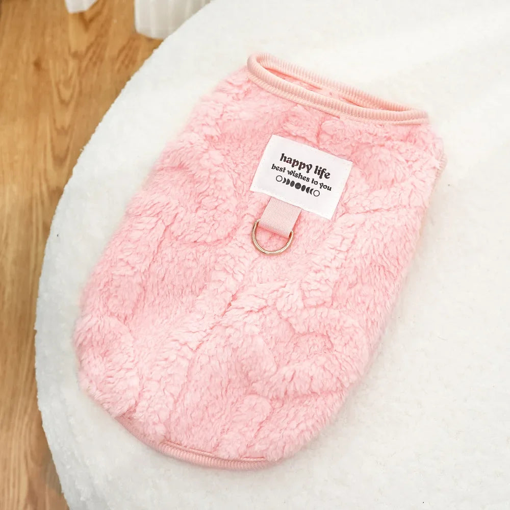 Soft Warm Dog Clothes Winter Fleece Vest Puppy Coat For Small Medium Dogs Chihuahua French Bulldog Poodle Costume Pet Outfit