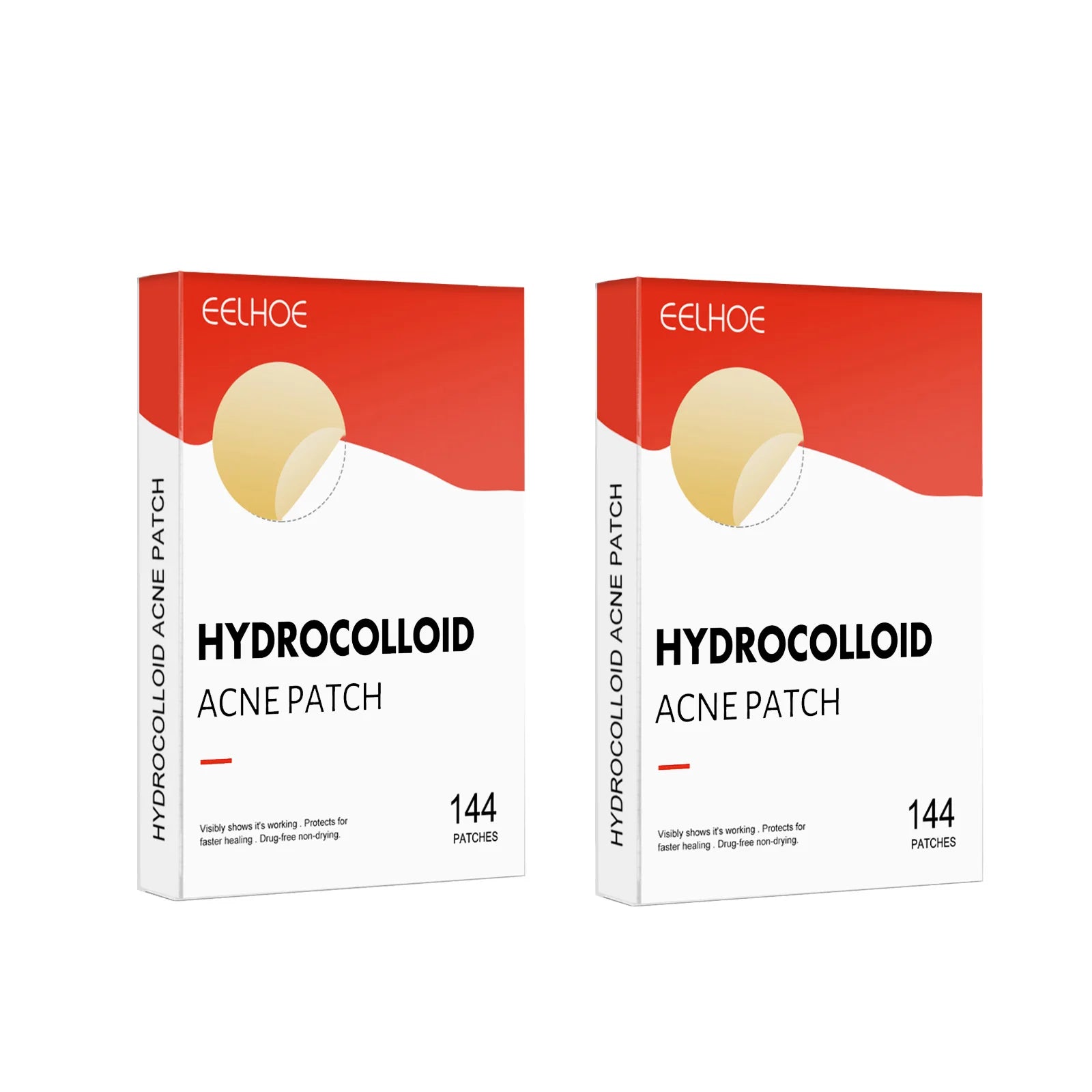 Hydrocolloid Acne Patches - 144 Count Invisible Blemish Patch, Ultra-Thin Skin Care Stickers for Gentle Blemish Care