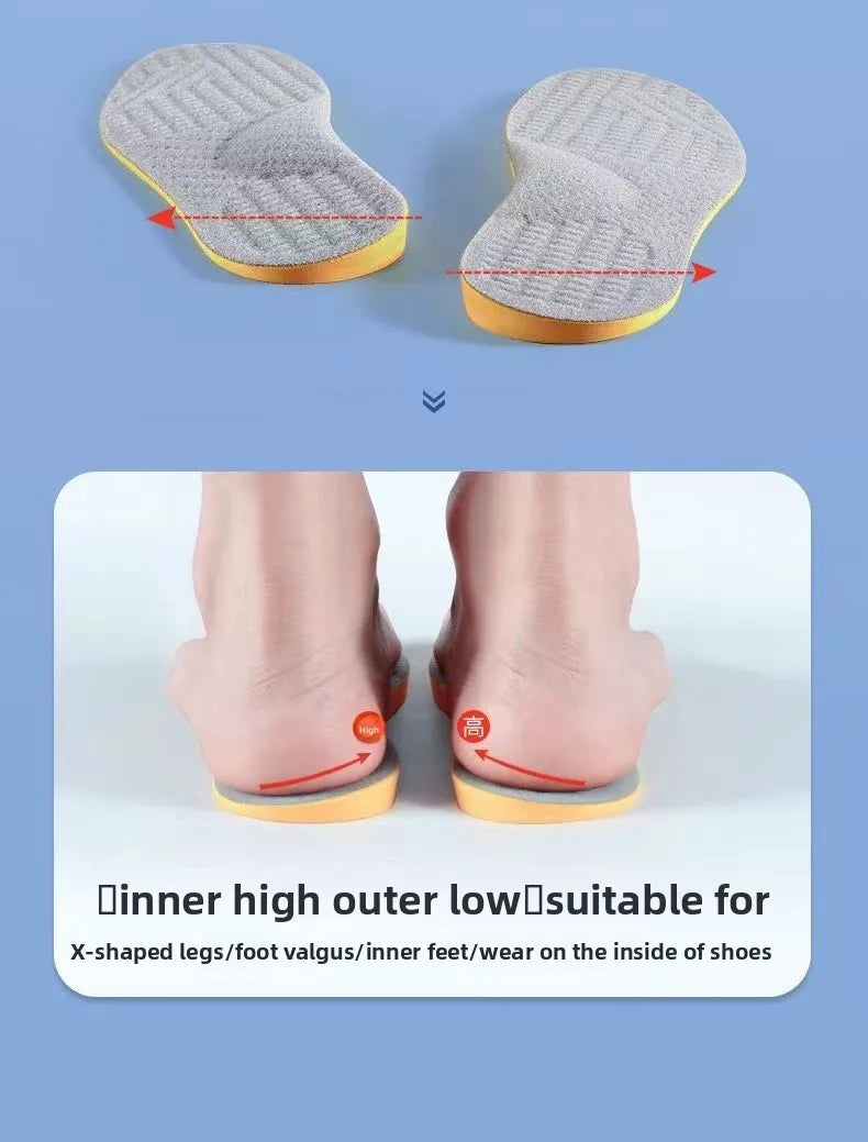 Insoles Unisex Orthopedic Insoles-Effective for Leg Shape Correction Overpronation/Supination Flat Feet O-Leg X-Leg&Arch Support