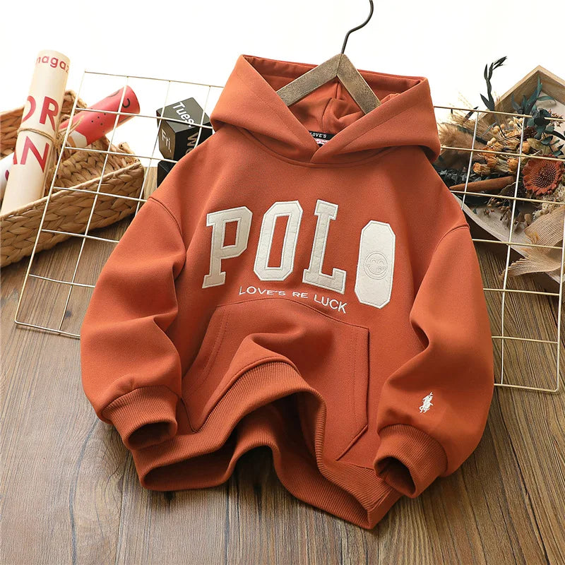 IYEAL Kids Clothes Boys  Children's Long sleeved Letter Hooded Sweatshirt Kids Casual Clothing Boys Spring New Hooded Sweatshirt