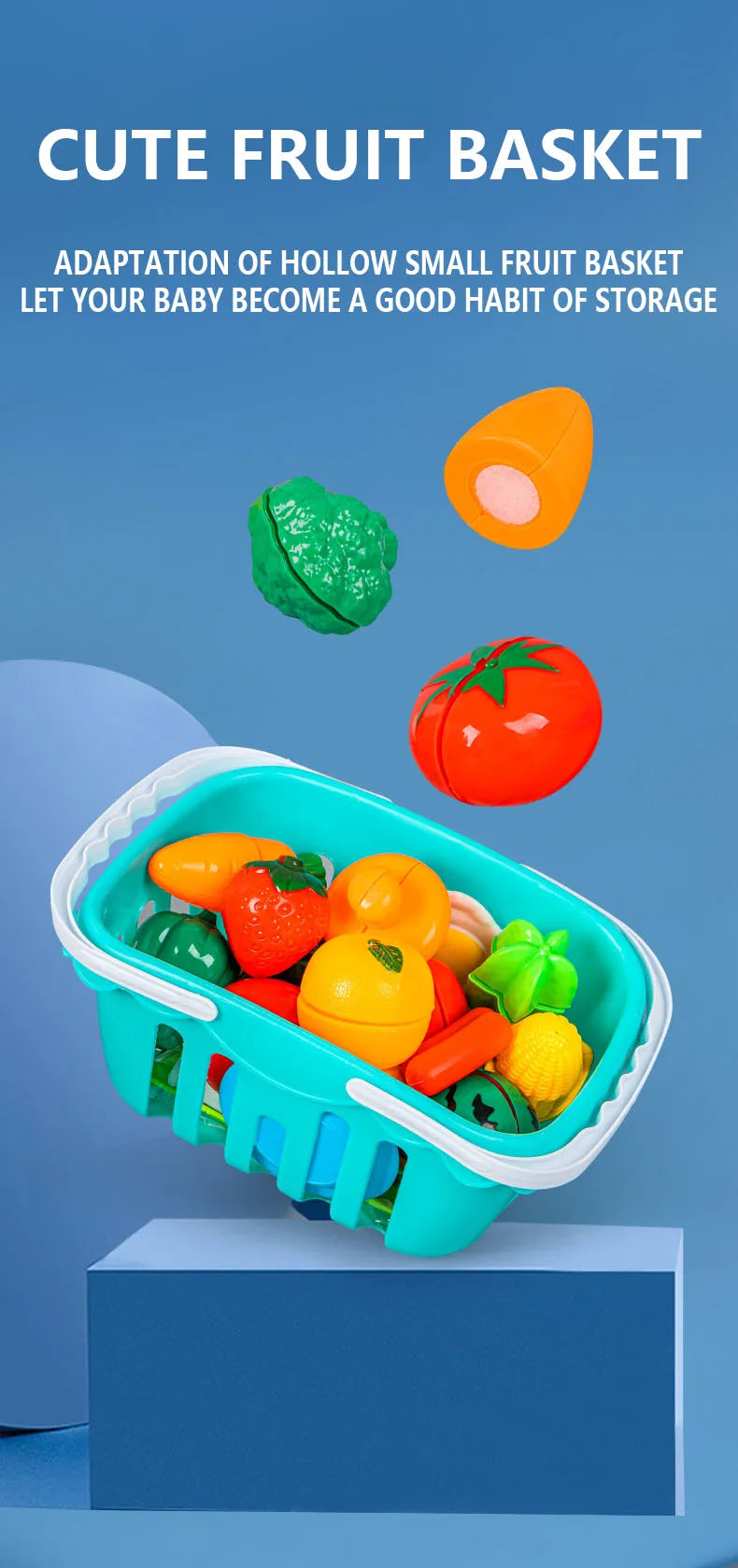Fruit Cutting Set Children's Play House Toy Kitchen Vegetable Baby Can Cut Vegetables Boys and Girls Cutting Toys Gift