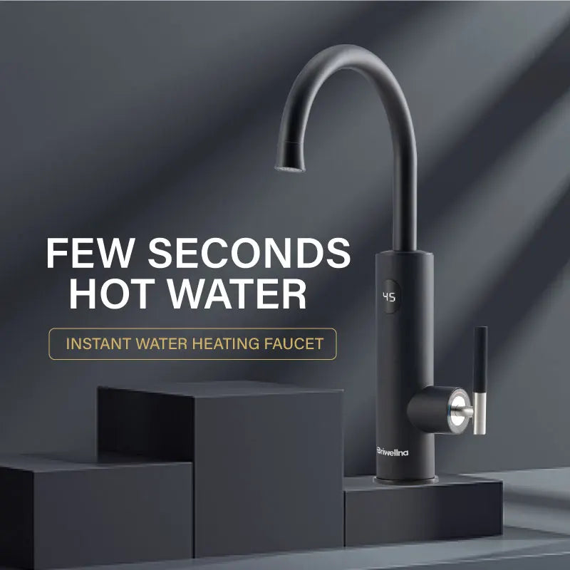 Briwellna Electric Water Heater 220V Flowing Heater Kitchen Faucet 2 in 1 Tap Tankless Water Heating Mixer Electric Geyser