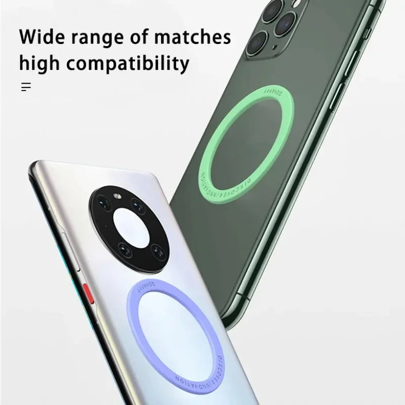Universal Magnetic Ring for Magsafe Wireless Charger Iron Sheet Sticker Magnet Phone Holder for IPhone 14 15 Xiaomi