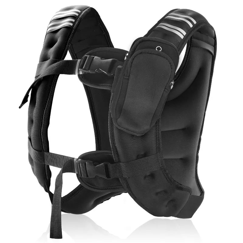 12lb Weight Vest with Reflective Stripe/Pocket for Workout