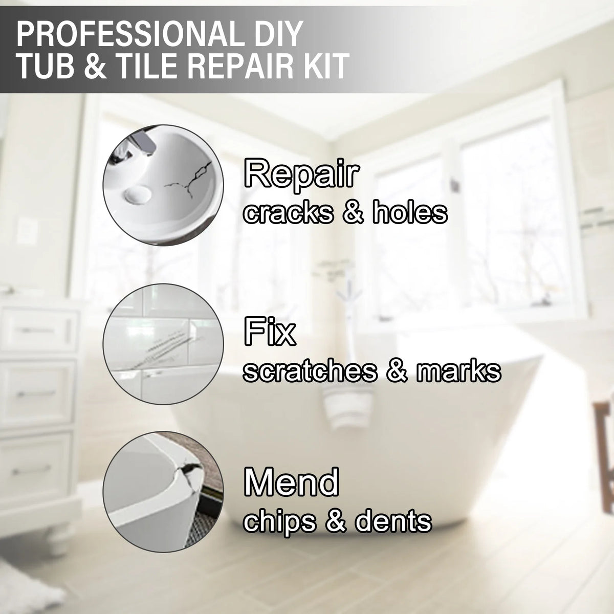 Ceramic Repair Paste Tub Tile Shower Repair Kit AB