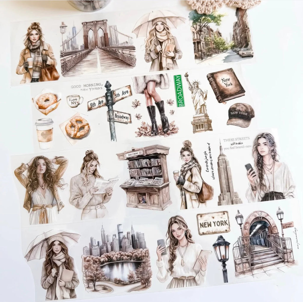 Ma. Journaling Dark style Night Halloween washi masking pet Tape European and American Girls,