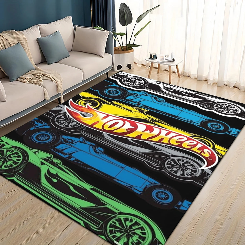 Hot Wheels 27 Style New Racing Car Cartoon Carpet Rug for Living Room Bedroom Home Sofa Decoration,Kids Play Non-slip Floor Mat