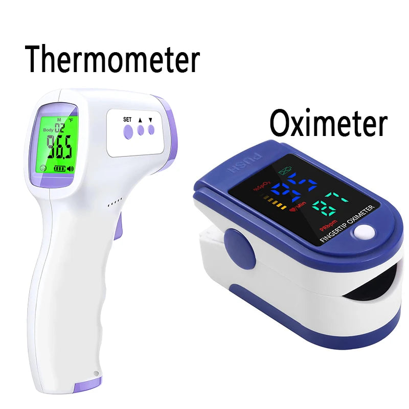 Non-Contact Laser Body Temperature Ear Thermometer Oximeter or