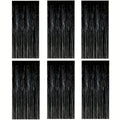 Black Tassel Background Decoration Set Metallic Foil Tassel Curtain