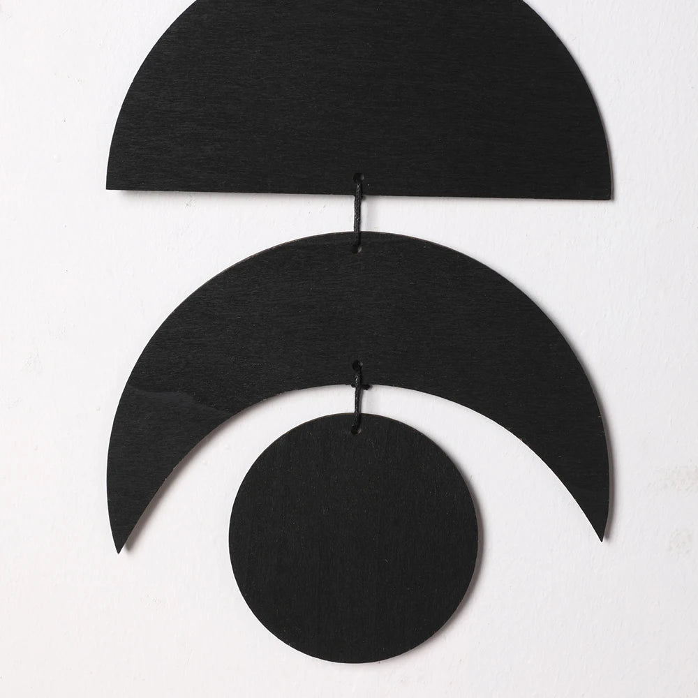Wooden Moon Phase Garland Wall Decor Ramadan Decoration Boho Home Decor Bedroom Living Room Nursery Ornament Decor Craft Gift