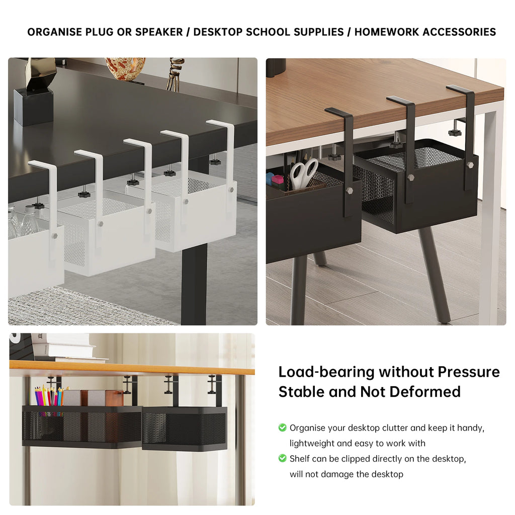 Under-Desk Storage Rack, Stationery Organizer, Gaming Desk, Desk Organizer, Under-Desk Hanging Basket, Box, Workstation Drawer
