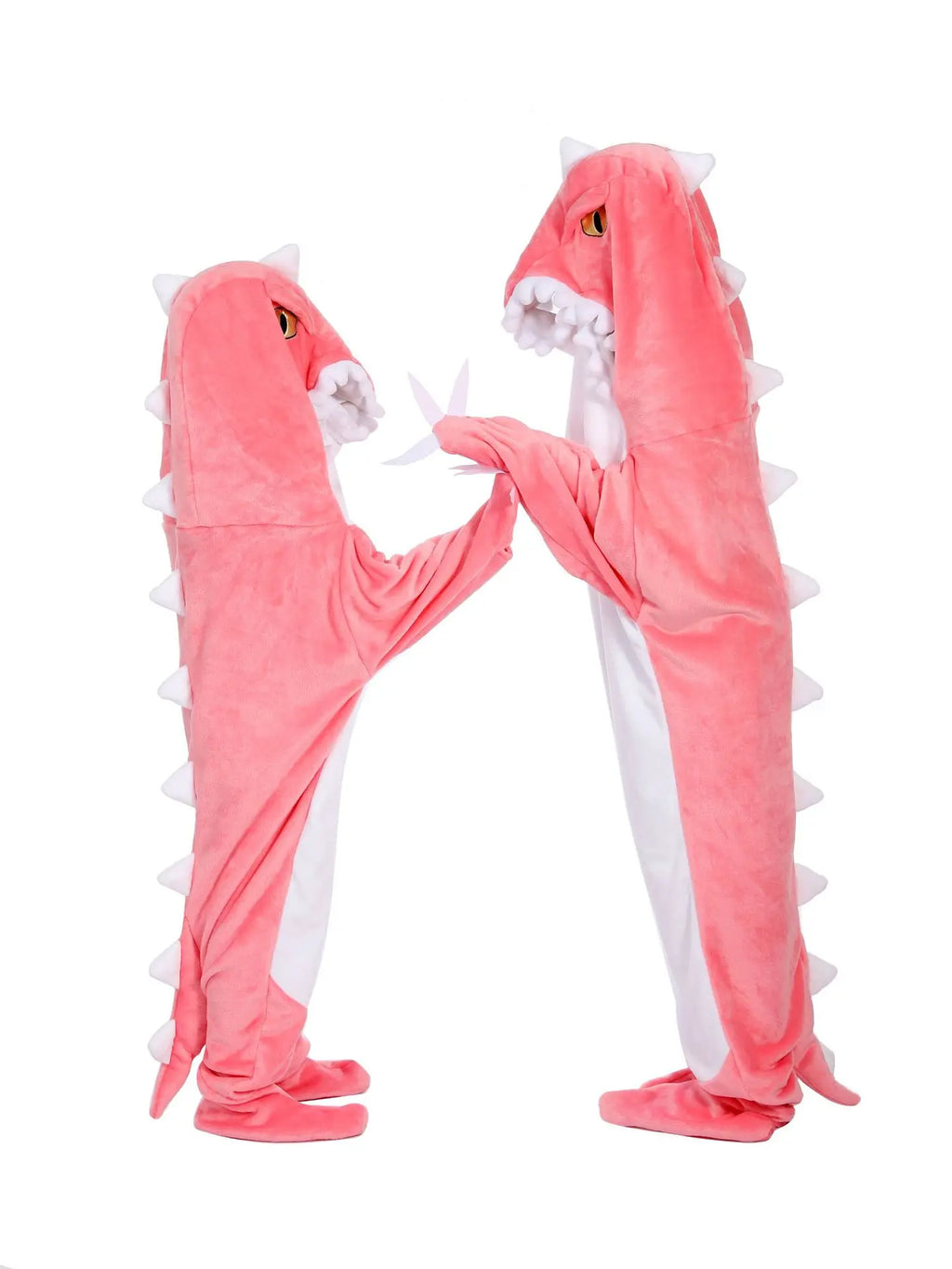 Ultra Soft Shark Cartoon Sleepwear Shark Plush Onesie Pajamas Home Clothes Adult Shark Design Winter Warm Sleep Bag 2025 New