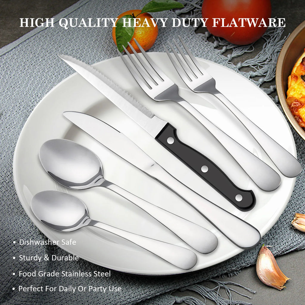24-Piece Stainless Steel Flatware Set, Service for 4