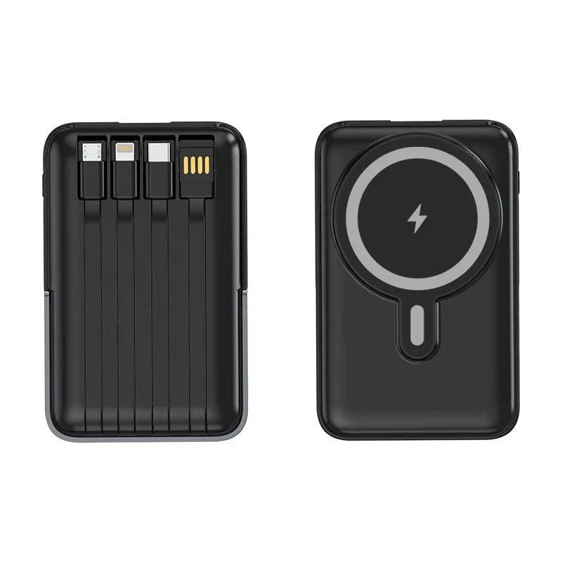 PD 22.5W Fast Charging Power Bank 20000mAh Magnetic Wireless Charger for iPhone 15 14 Samsung Xiaomi Powerbank Built USB C Cable