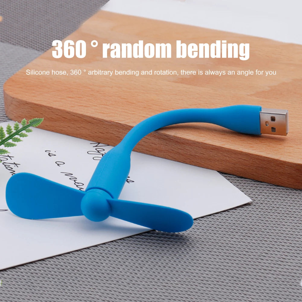 Flexible USB Mini Fan for Laptop & Power Bank