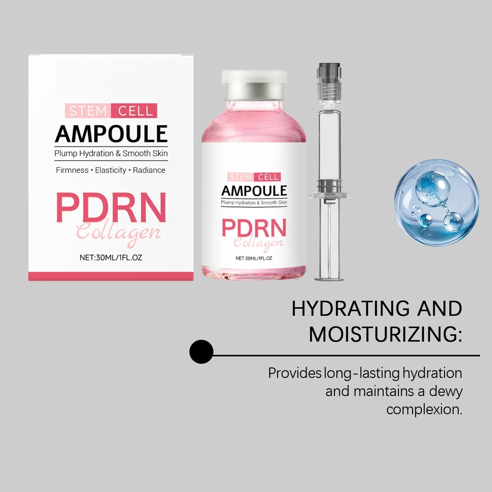 Moisturizing Hydrating Ampoule Essence Gentle hydration,moisturizing,anti-aging care for dry facial skin Daily skin care essence
