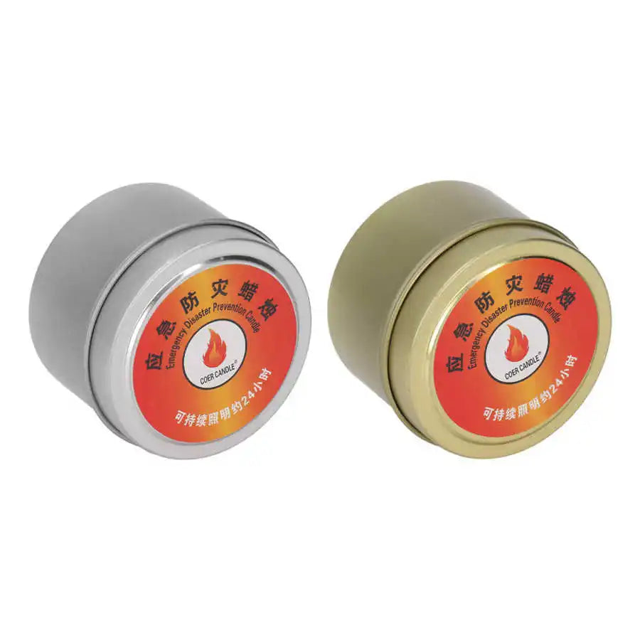 Outdoor Survival Candle 24 Hours Windproof Bright Waterproof Smokeless Camping Candle for Home Wilderness