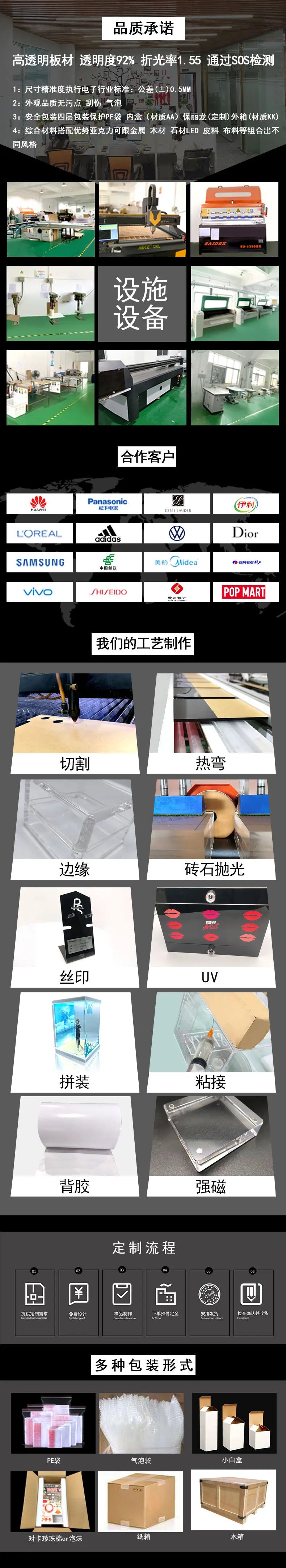 Color Acrylic Picture Frame Pendulum Table Square 4-inch Postcard Double-sided Display Stand Transparent Picture Frame Picture