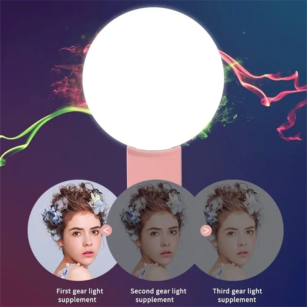 Portable LED Lamp Phone Live Video Beauty Light Universal Mobile Phone Selfie Fill Light USB Charge Photography Clip Ring Light