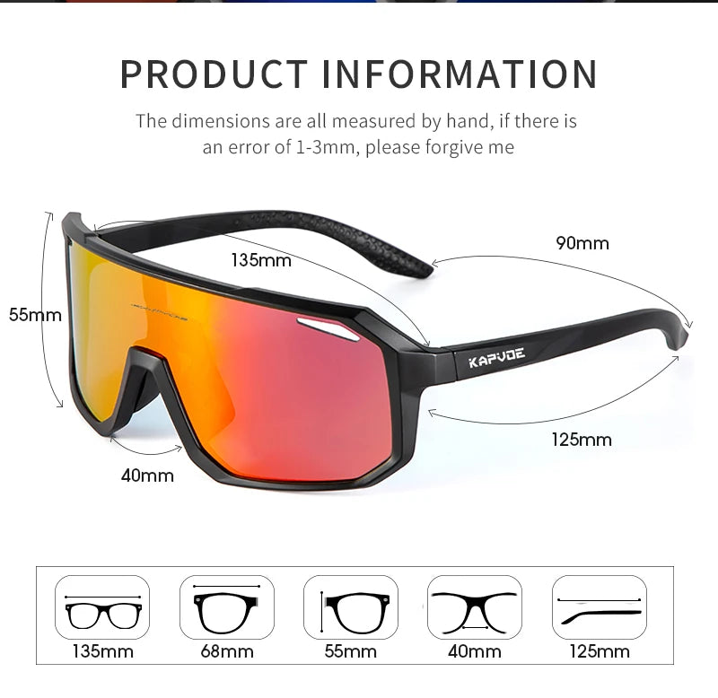KAPVOE HD Cycling Anti-Glare Polarized Sunglasses Fashion Men Women