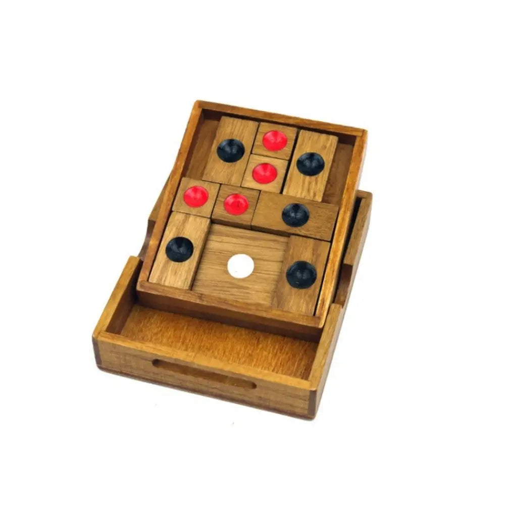 Klotski Wooden Slide Escape Puzzle Huarong Road Game Cube Chinese Huarong Sliding-Puzzle Classical Wooden Family Playing