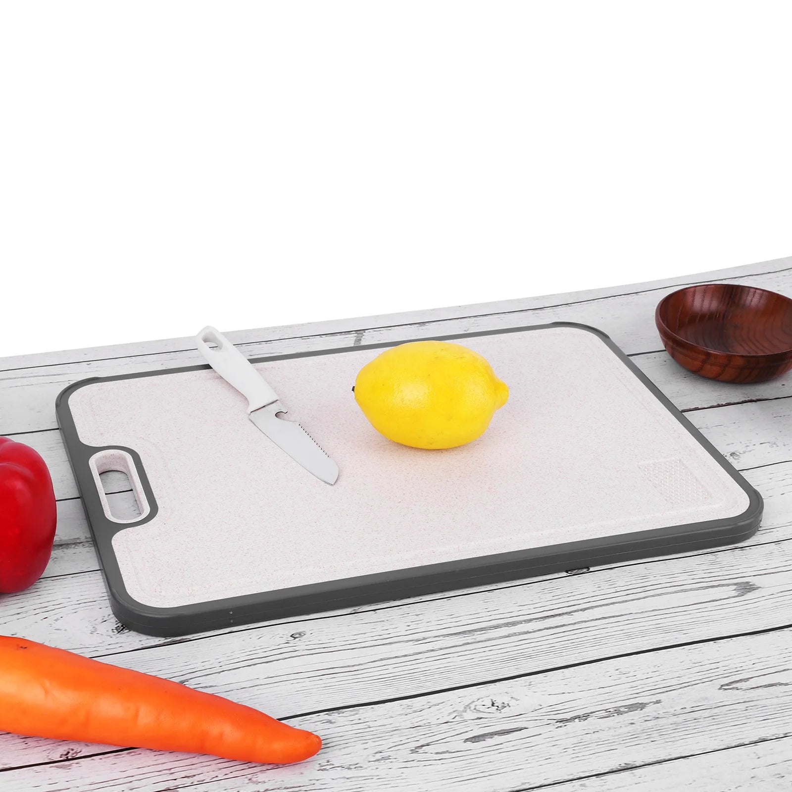 Double Sided Titanium Cutting Board for Kitchen Cutting Board for Double Sided Food Grade Pure Titanium Wheat Straw PP Easy to C