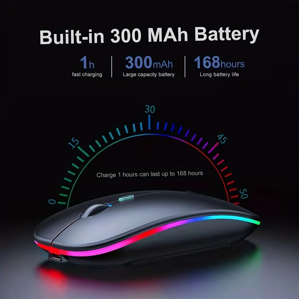 Wireless Rechargeable LED Backlit Gaming Mouse