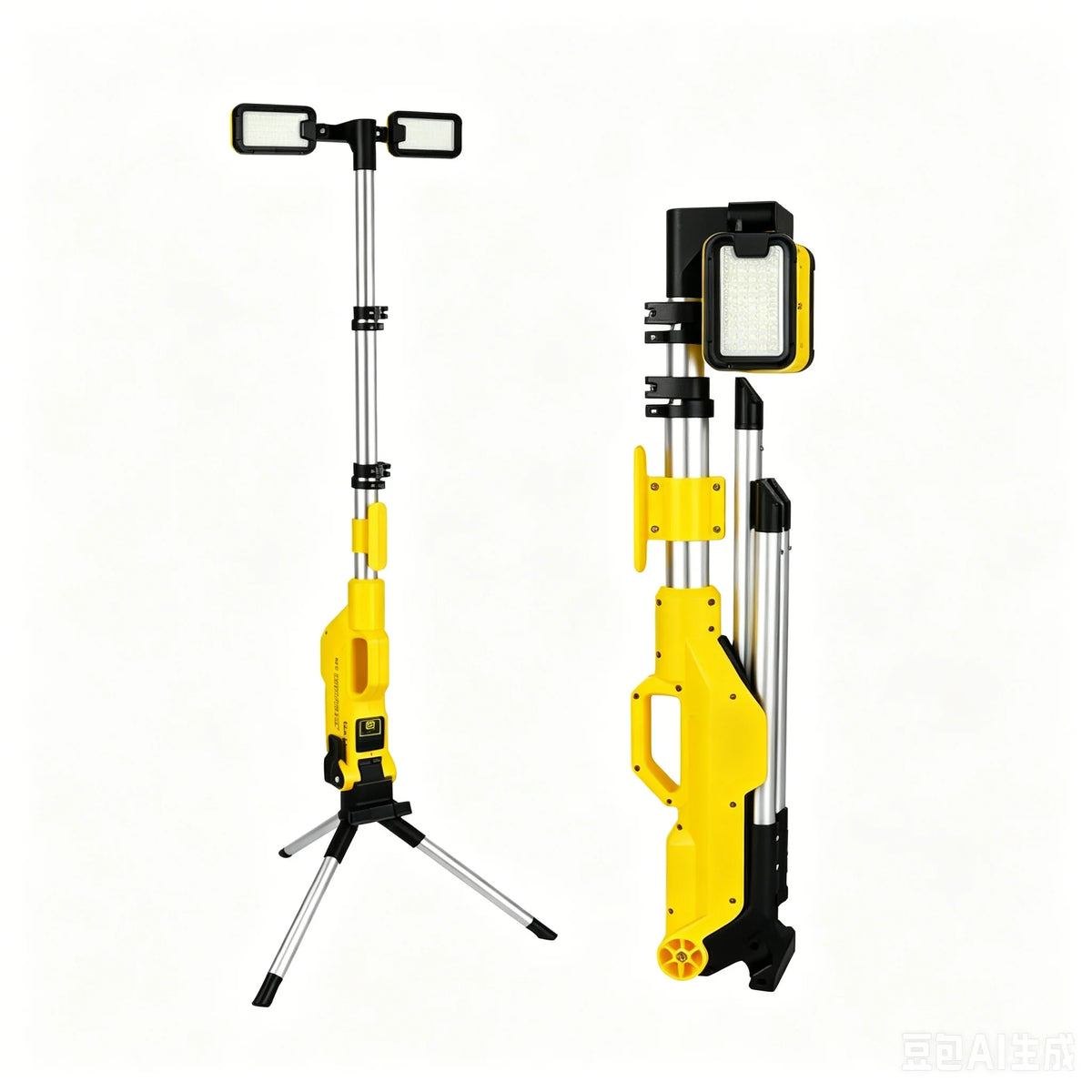 LED Work Light 80000LM Rechargeable Construction Light with Power