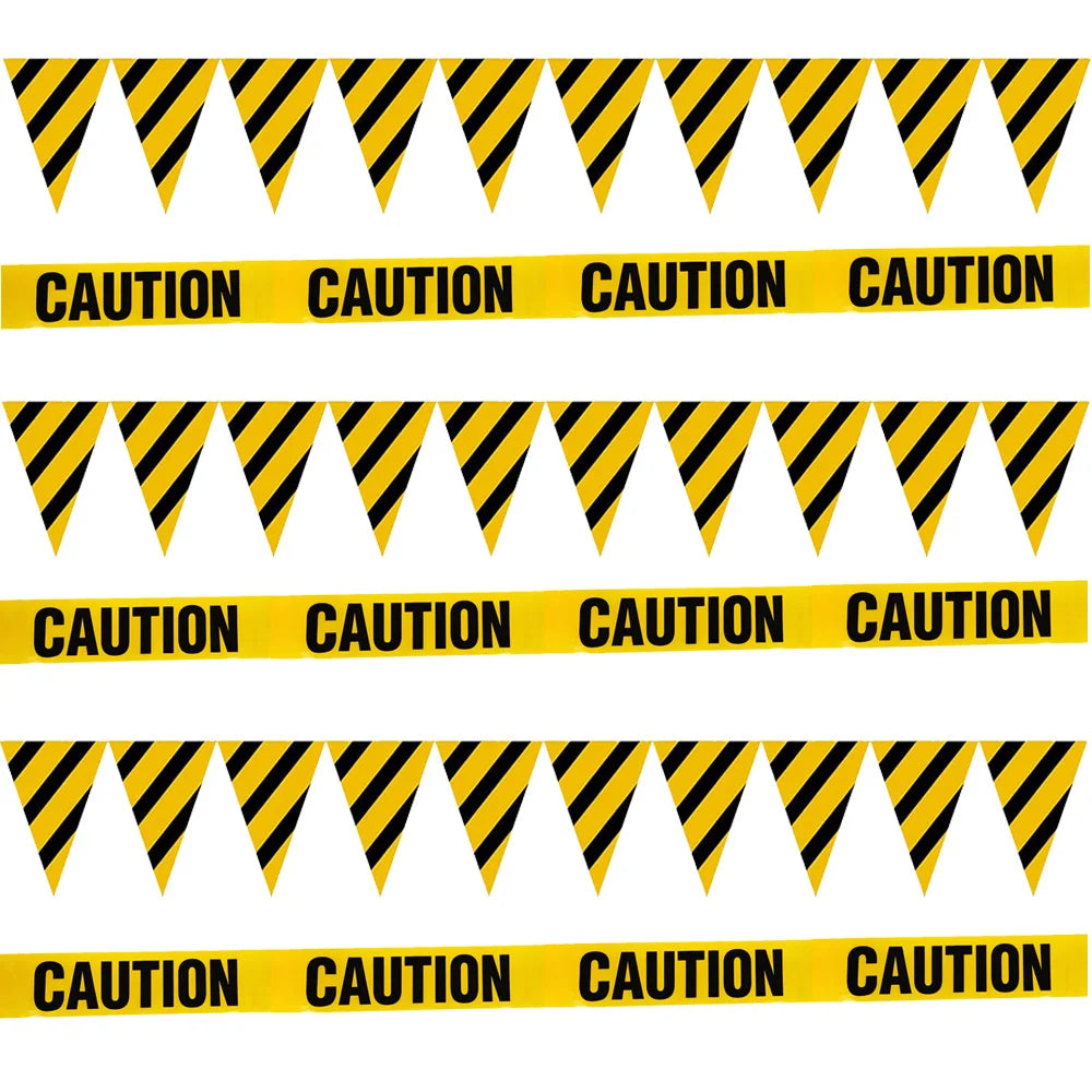 Engineering Vehicle Theme Decor Hanging Banner Pull Flag Safety