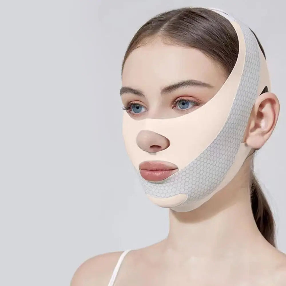 Adjustable Face Sculpting Sleep Mask Elastic Slimming Strap Lifting Tightening Mask Breathable Skin Care V Line Shaping Mask