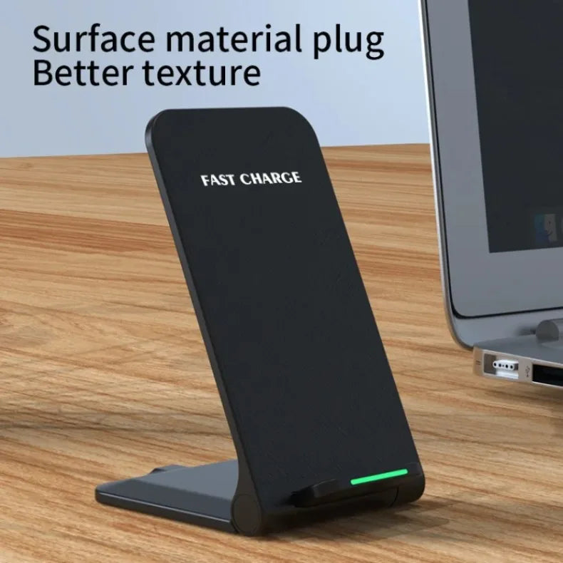 30W Foldable Wireless Charger Stand Pad For iPhone 14 13 12 11 Pro Max X Samsung S21 S20 Fast Charging Dock Station Phone Holder
