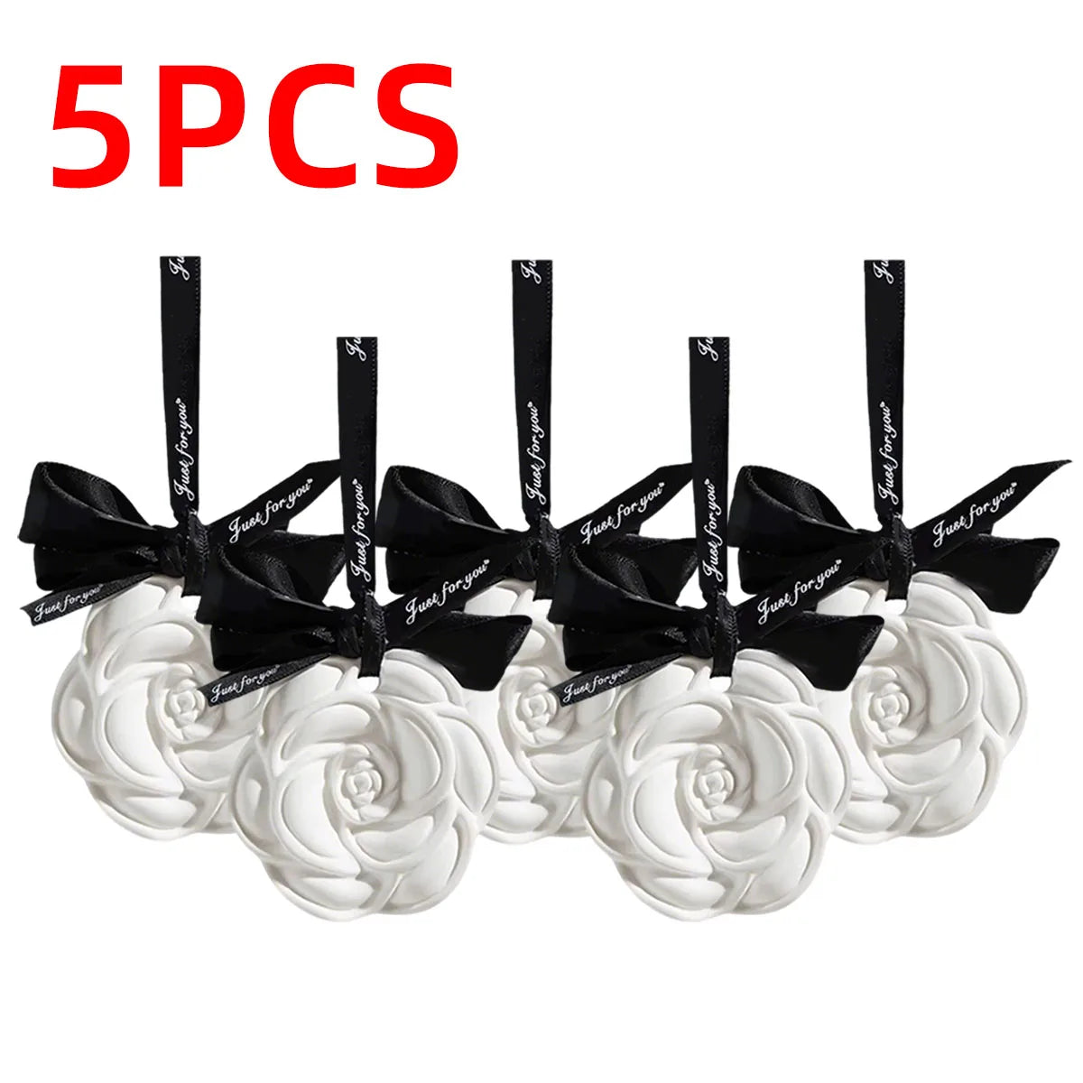 1/10PCS Camellia Gypsum Aromatherapy Pendant For Car Home Decor Suitable For Home Cabinets Drawers And Car Hanging Ornaments