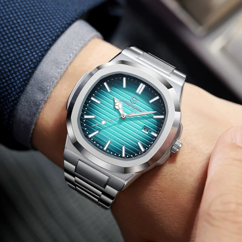 Luxury Military Man Watch Square Waterproof Luminous Date Week