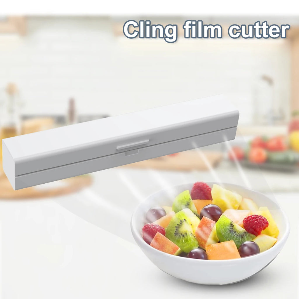 Cling Film Cutter Food Plastic Cling Wrap Dispensers Reusable Food Grade Kitchen Home Storage Accessories Foil Wrap Dispenser