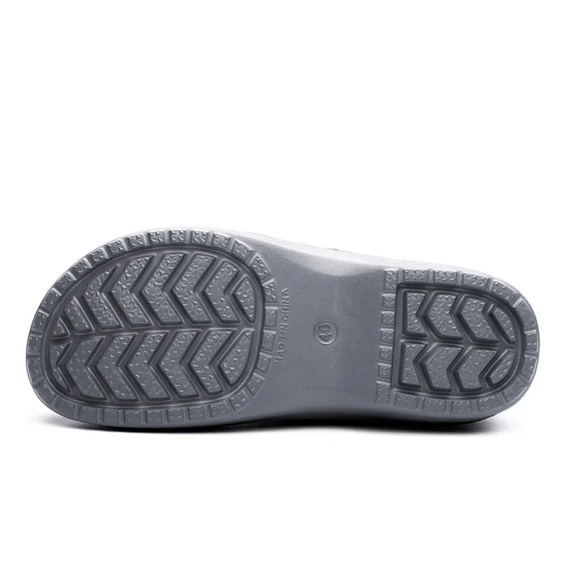 High Quality EVA Chef Shoes Non-slip Waterproof Oil-Proof Kitchen Cook Flat Working Shoes Hotel Restaurant Clogs Men Multicolor