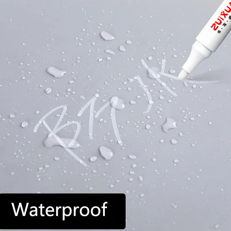 White Waterproof Oil-Based Marker Pens 2.0mm