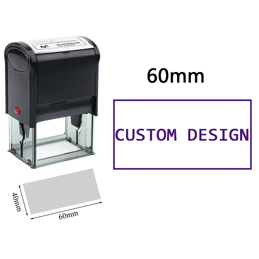 Custom Self-Inking Stamp Customized LOGO Self-Inking Business Address Wax Seal Name Letter Handicrafts Personalize Rubber Stamps