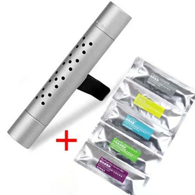 Car Fragrance Custom Vent Clip Cylindrical Essential Oil Car Diffuser Vent Clip with 1/10 Refill Sticks for Auto Office Kitchen