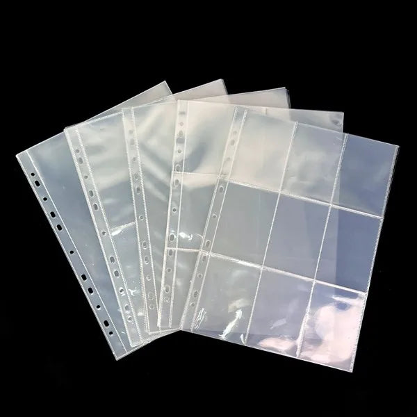 10Pcs A4 Double Sided Photo Sleeves Pages -Thick Clear Photo Album Inserts For Trading Cards, Postcards, Polaroids, Laser Ticket