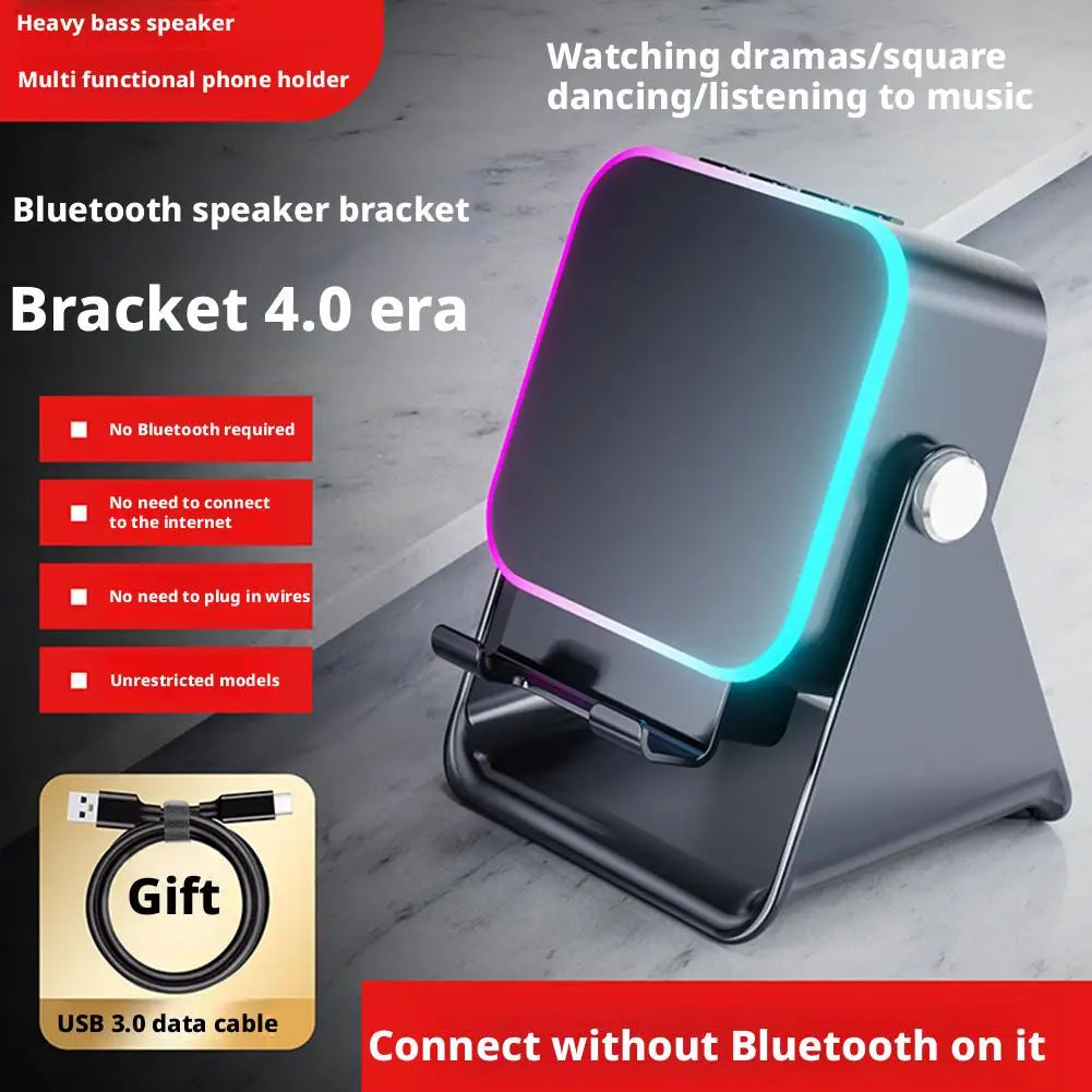 Multifunctional Bluetooth Speaker Magnetic Adjustable Desktop Tablet Bracket Support Portable Wireless Charger Phone Holder
